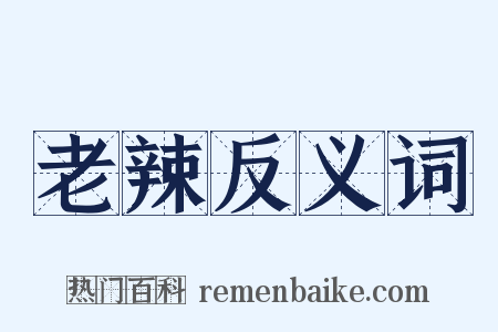 老辣反义词是什么意思的图片